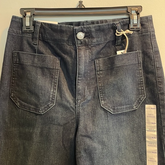 Code Bleu high waist wide leg dark denim jean size 4 NWT - Picture 3 of 9
